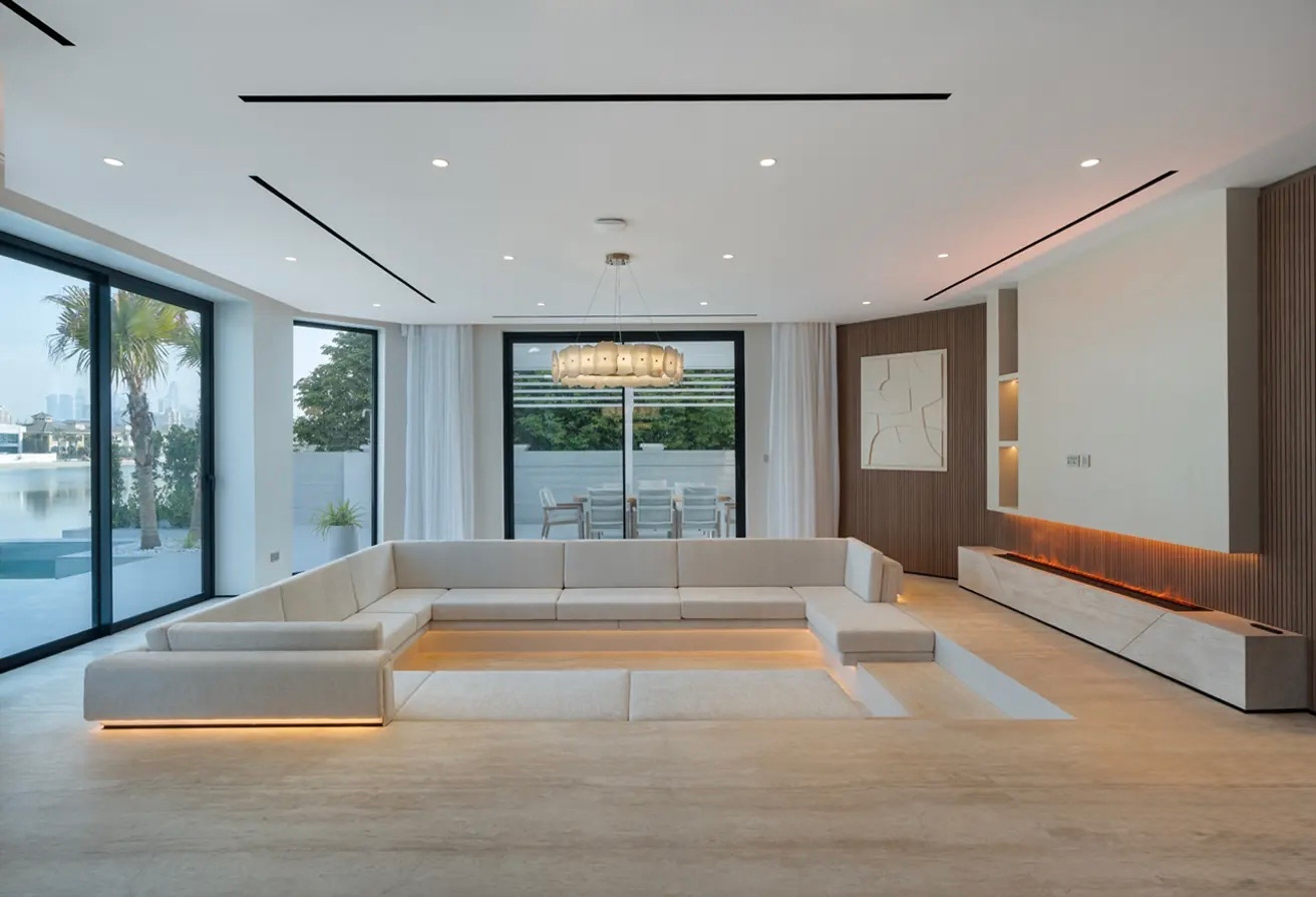 Poolside villa exterior by Ossa Design Studio