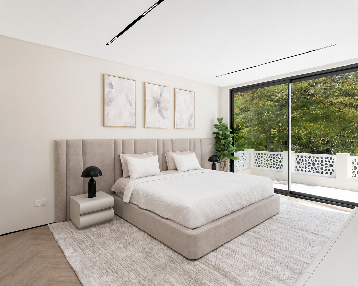 Bedroom interior detail